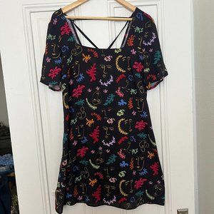 unique mini dress with lace up back